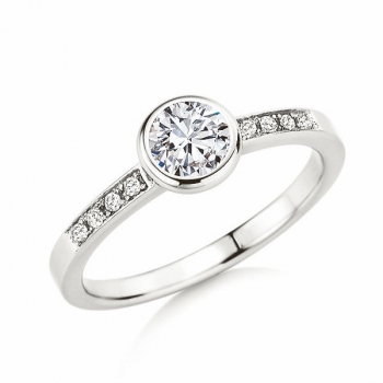 Antragsring | Solitaire Ring Weissgold mit 0,580 ct Brillanten