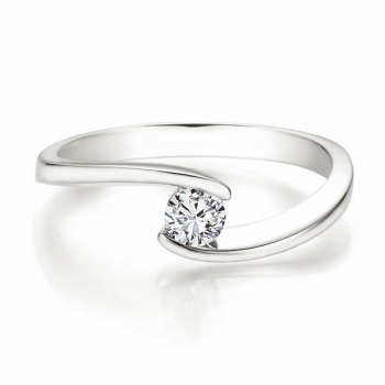 Solitaire Ring Weissgold mit 0,250 ct W/SI