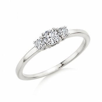 Antragsring mit drei Brillanten von zusammen 0,410 ct W/SI