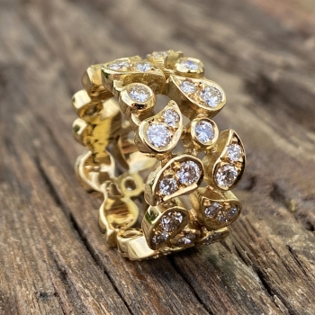 Ausgefallener Brillantring aus 750 Gelbgold 2,3 ct TW-si