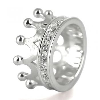 Crown of my Heart, Kronen Ring aus Silber