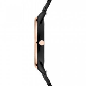 LIEBESKIND BERLIN Edelstahl Multifunktionsuhr Bicolor, IP Black/IP Roségold