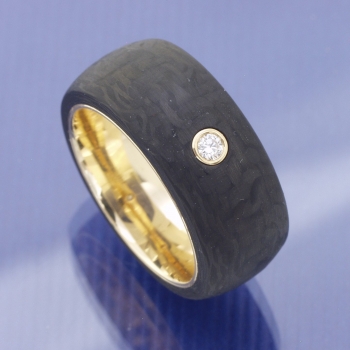 Carbon Apricotgold Ring 10 mm