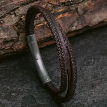 Jacques Lemans Lederarmband braun