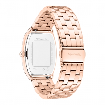 Tamaris Damen Armbanduhr, 28 x 33 mm, IP Roségold