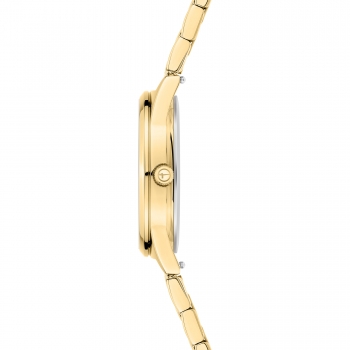 Tamaris Damen Armbanduhr 34mm, IP Gold