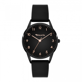 TT-0122-PQ Tamaris Damen Armbanduhr, Metall IP Black