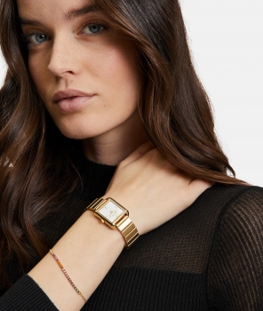 TT-0139-MQ Tamaris Damen Armbanduhr, 25 x 25 mm, Metall IP Gold