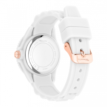 TT-0128-PQ Tamaris Damen Armbanduhr, Weiß