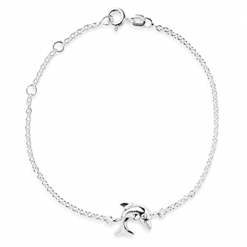 Delfin, Armband mit Delfin aus Silber.