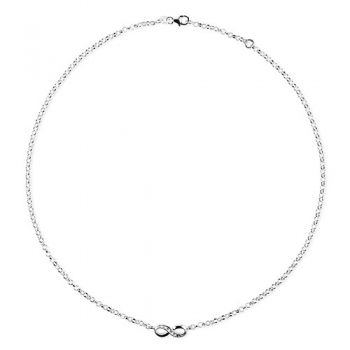 Infinity, Kette aus Silber mit Zirkoniapavée.