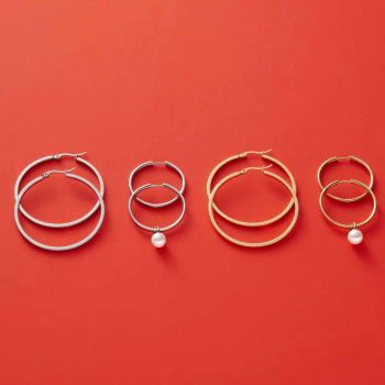 Große Gold plattierte Creolen ∅ 5 cm Marli 023576