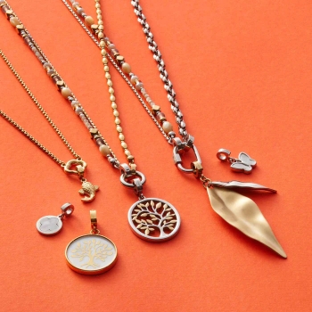 Elegante Venezianerkette mit Kleeblatt-Element für Clip&Mix-Anhänger 023735