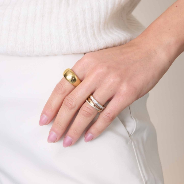 Ring GEORGETTE – Statement in warmem Goldglanz