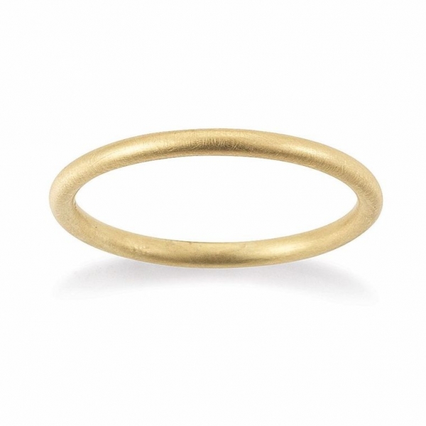 Schlichter Sammelring aus 585 Gelbgold mit matter Oberfläche