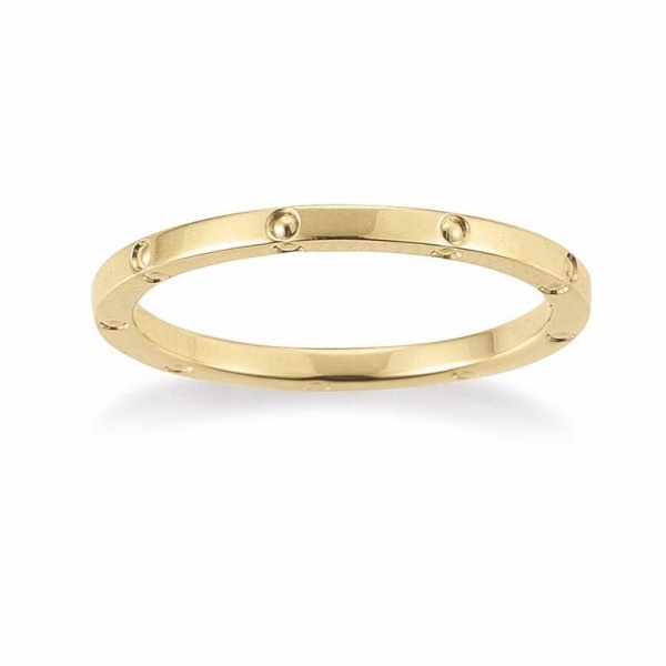 Einzigartiger Sammelring aus 585 Gelbgold mit angedeuteten Steinen