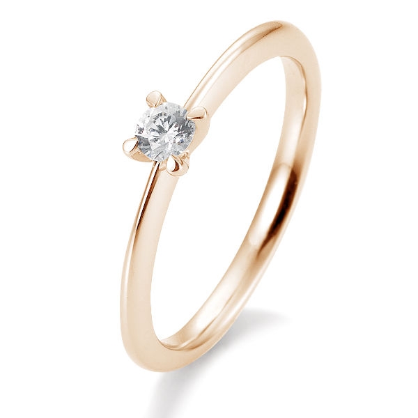 Antragsring | Solitaire Ring Rotgold mit 0,15 ct W/SI