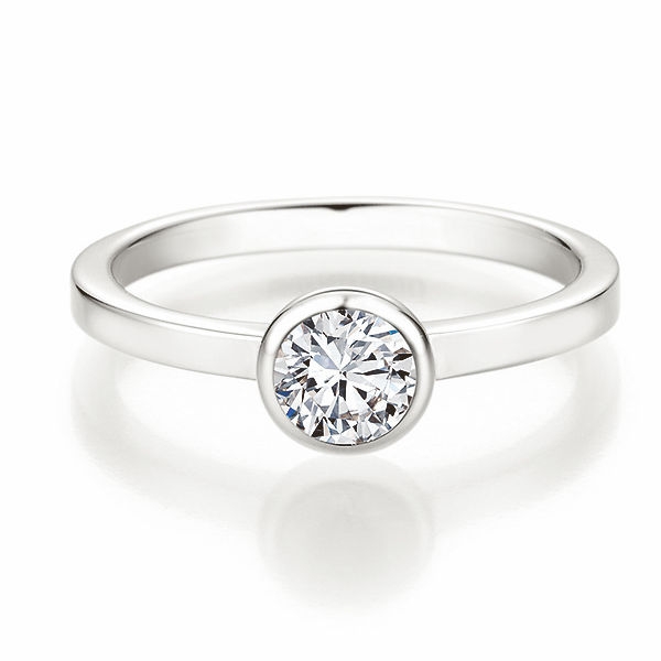 Solitaire Ring | Antragsring Weissgold mit 0,500 ct W/SI
