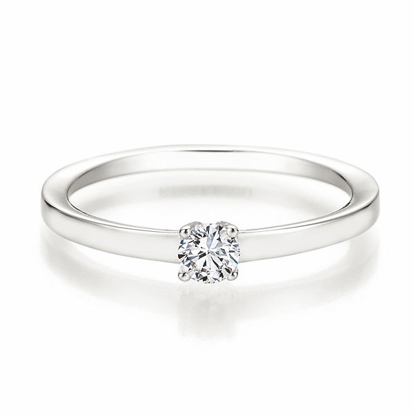 Antragsring | Solitaire Ring Weissgold mit 0,200 ct