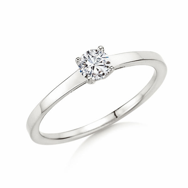 Antragsring | Solitaire Ring Weissgold mit 0,330 ct