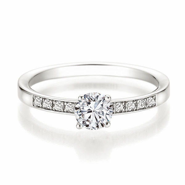Solitaire Ring | Antragsring Weissgold mit 0,580 ct W/SI