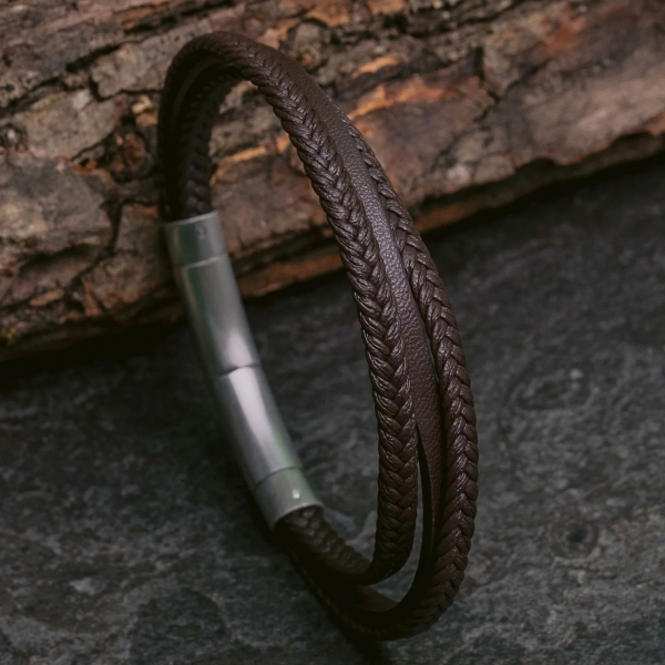 Jacques Lemans Lederarmband braun